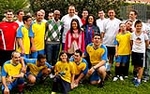 Marcos Senna, en la jornada de hermanamiento con el centro ocupacional para discapacitados El Molí