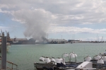 Arde un remolcador en el puerto de Burriana