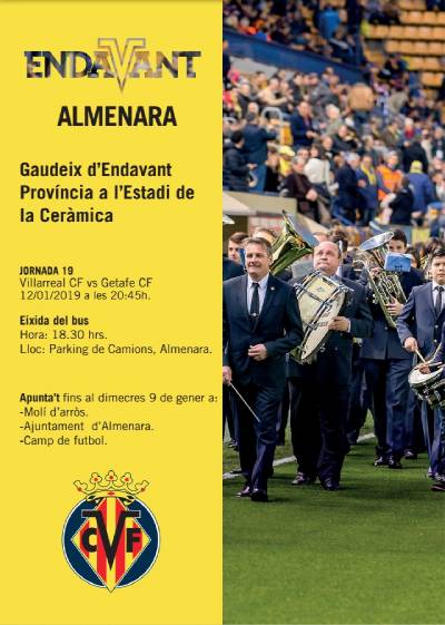 Almenara ser protagonista en el partido de ftbol Villarreal-Getafe