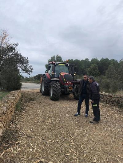 Tírig neteja l'entorn del Museu de la Valltorta