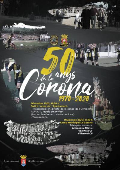 Almenara presenta divendres els actes commemoratius del 50 aniversari del camp de futbol de La Corona