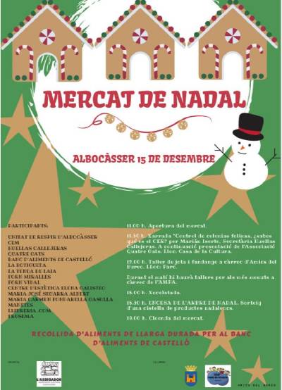Albocàsser prepara un Mercat de Nadal per a aquest diumenge