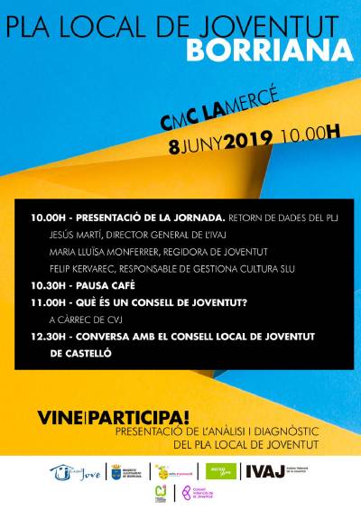 Juventud se suma a la Fira de l'Associacionisme con la I Jornada Pública de análisis y diagnóstico del Pla Local de Joventut