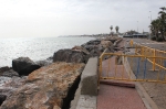 Safont supervisa las zonas afectadas por la borrasca Gloria en la zona marítima de Borriana 