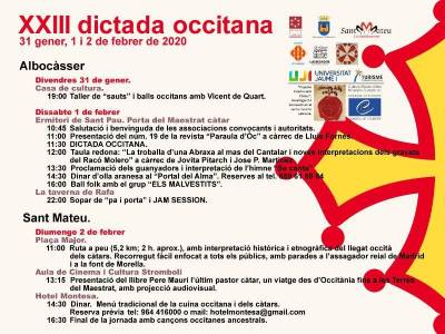 Albocàsser acull aquest dissabte la XXIII Dictada Occitana