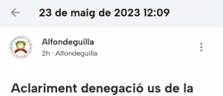 Comproms Fondeguilla denuncia al PP por utilizar el canal oficial del Ayuntamiento para hacer campaa
